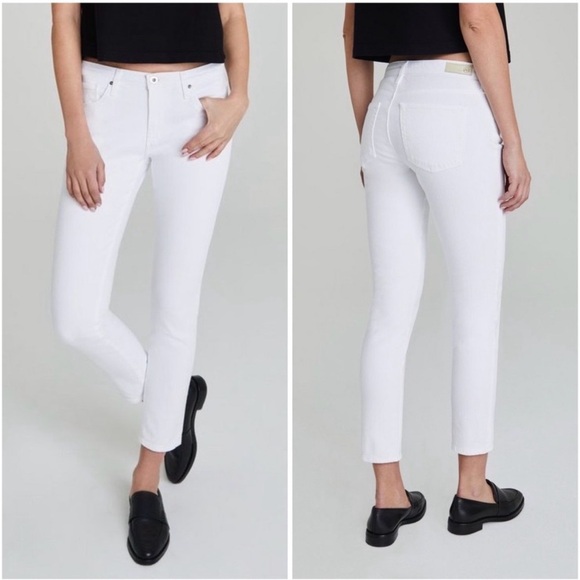 Ag Adriano Goldschmied Denim - New! AG Adriano Goldschmied Prima Ankle Cigarette Leg Jeans in White - Size 31